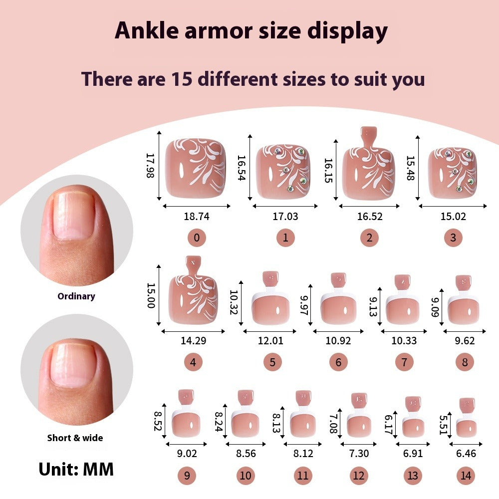 French press on nails and toenail simple and versatile removable prefabricated manicure advanced sense fake nail piece wholesale