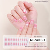 Semi-Cured Gel Nail Strips Soft Pink Gradient Glossy Natural Everyday Wear Set (MOQ=3)