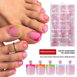 Nail Tips new French press on nails color French nude square toenail patch nail patch 150 pieces in a box
