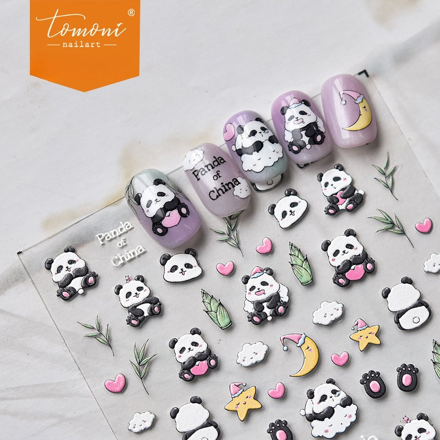 Panda of China – Cute Nail Art Accent Set