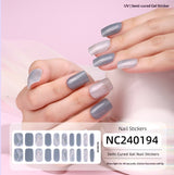 Semi-Cured Gel Nail Strips Laser Foil Ultra-Sparkle Shimmer Glossy Set (MOQ=3)