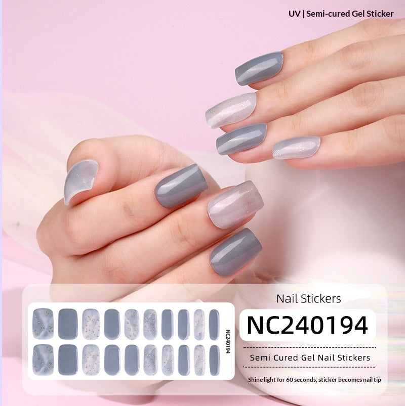 Semi-Cured Gel Nail Strips Laser Foil Ultra-Sparkle Shimmer Glossy Set (MOQ=3)