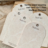 Vanilla Paper Nail Display Card for Press-On Nails – Minimalist Neutral Packaging