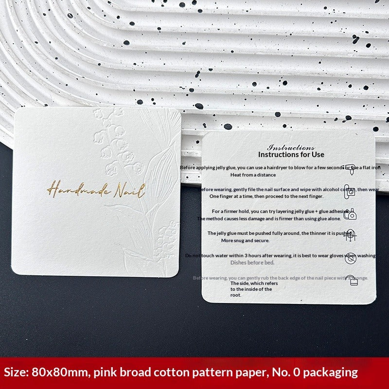 Classic White Display Cards for Press On Nail Sets (MOQ=50)