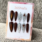 365Nails：「暗夜銀河」— 手工製穿戴甲（酷感貓眼 / 個性潮流）