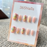 Sweet & Dopamine: "Pink Tweed Reverie" – Blush Jelly Base, Impasto Oil Painting Texture & Pastel Color Block Short Nails