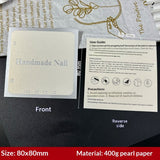 Pearlescent Foil Display Cards for Press On Nail Presentation (MOQ=50)