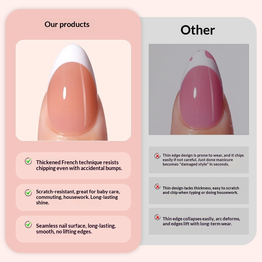 "Classic White French" - Timeless 32Pcs Press-On Nails Set