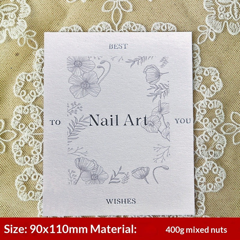 Elegant Floral Display Cards for Press On Nail Sets (MOQ=50)