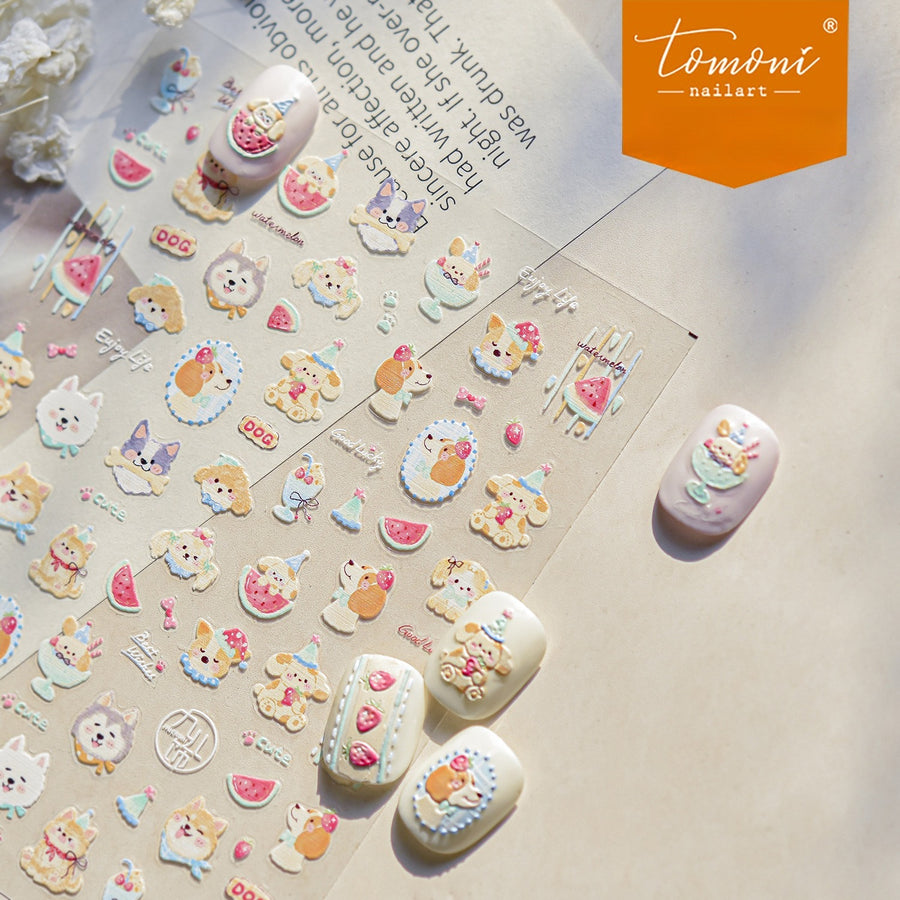 Puppy Party – Cute Nail Art Accent Set