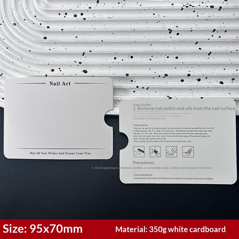 Horizontal Textured Press On Nail Display Cards (MOQ=50)