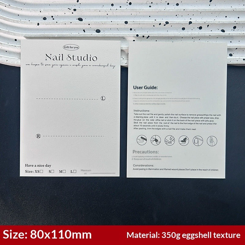 프레스온 네일 세트용 아트 텍스처 디스플레이 카드 (MOQ=50)