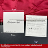 Classic White Display Cards for Press On Nail Sets (MOQ=50)