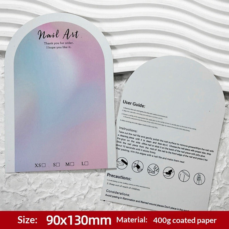 Arch Shape Display Cards for Press On Nail Packaging (MOQ=50)