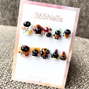 365nails: "Penguin Parade" – 3D Character Short Square Nails