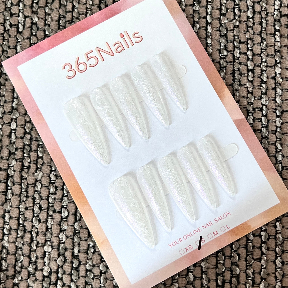 Opal Frost - White Lilac Shimmer Press-On Nails