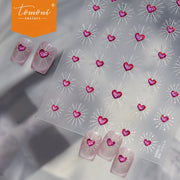 Pink Heart Sparkle – Romantic Sweet Nail Art Stickers