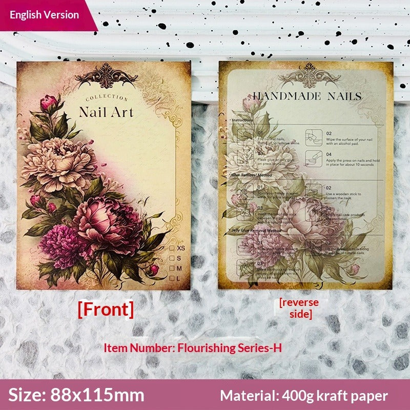 Custom Printed Display Cards for Press On Nail Packaging (MOQ=50)