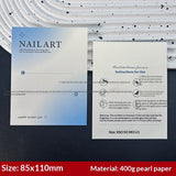 Pearl Finish Display Cards for Handmade Press On Nails (MOQ=50)