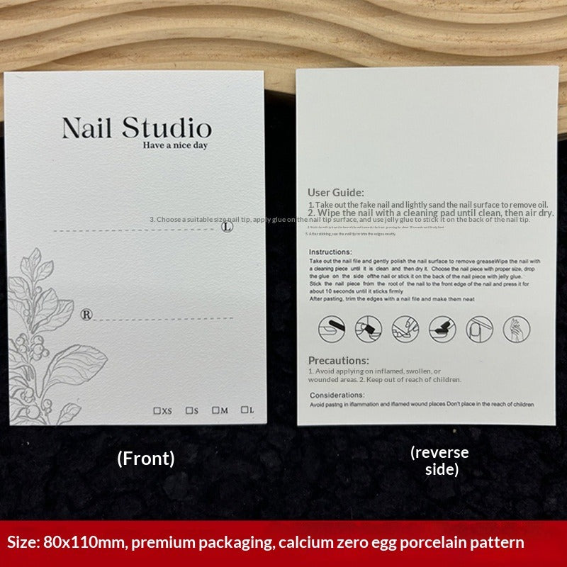 Custom Printed Display Cards for Press On Nail Packaging (MOQ=50)