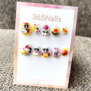 365nails: "Burger Buddies" – 3D Cartoon Food Short Square Nails