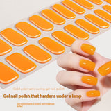 Semi-Cured Gel Nail Strips 3D Solid Color Glossy Design (MOQ=3)