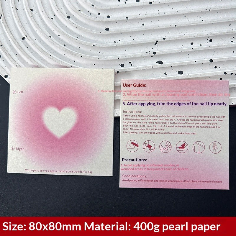 Gradient Pearl Butterfly Press On Nail Display Cards (MOQ=50)