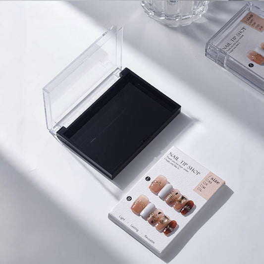 Square press on nails storage box wholesale