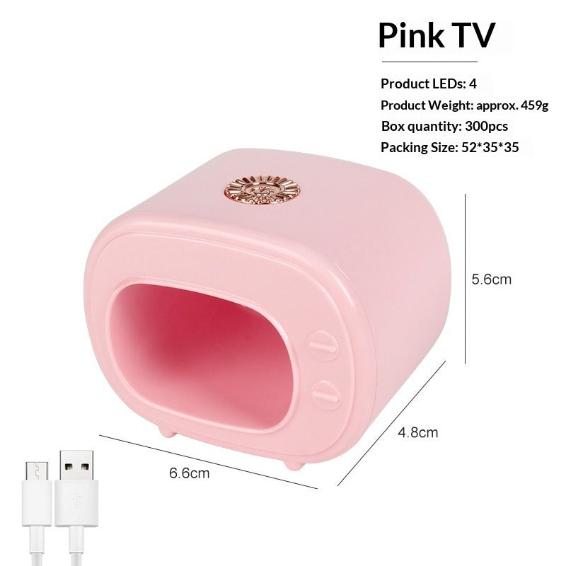"Mini C-Shape Single Finger UV/LED Nail Lamp" - Fast Curing Press-On Tool