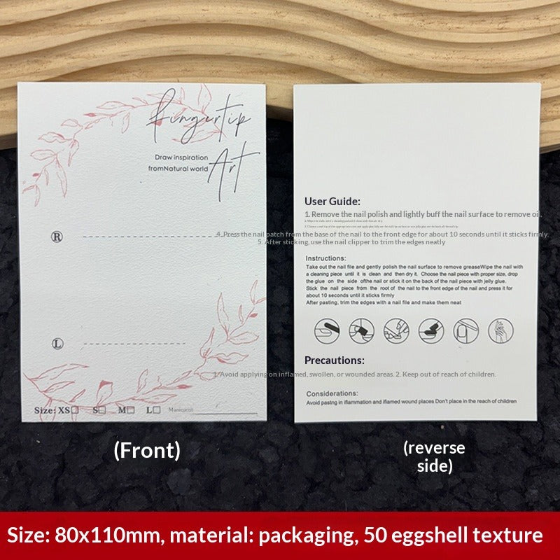 Custom Printed Display Cards for Press On Nail Packaging (MOQ=50)
