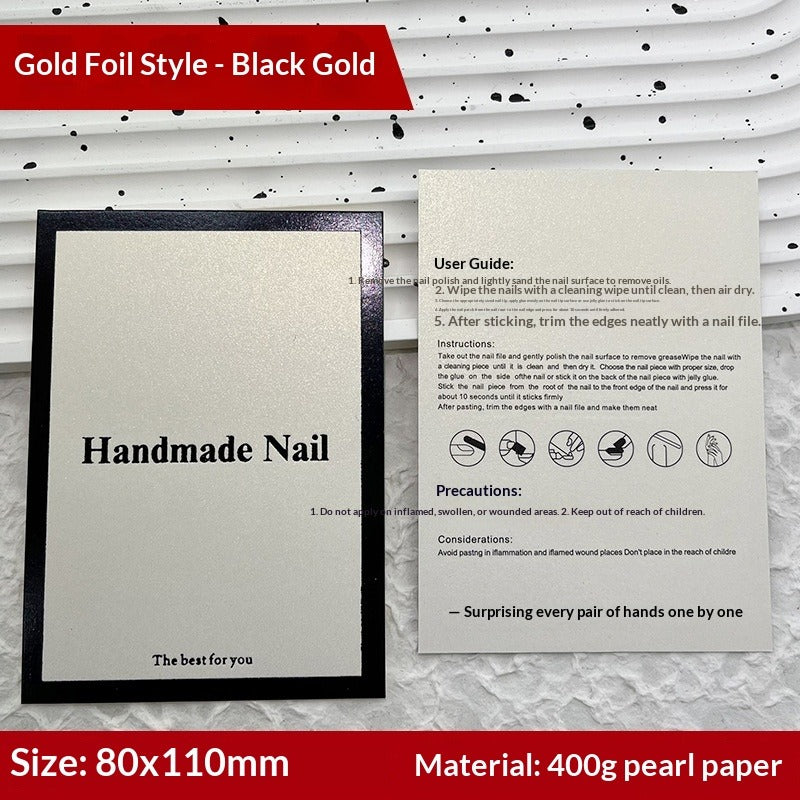 Pearlescent Foil Display Cards for Press On Nail Presentation (MOQ=50)