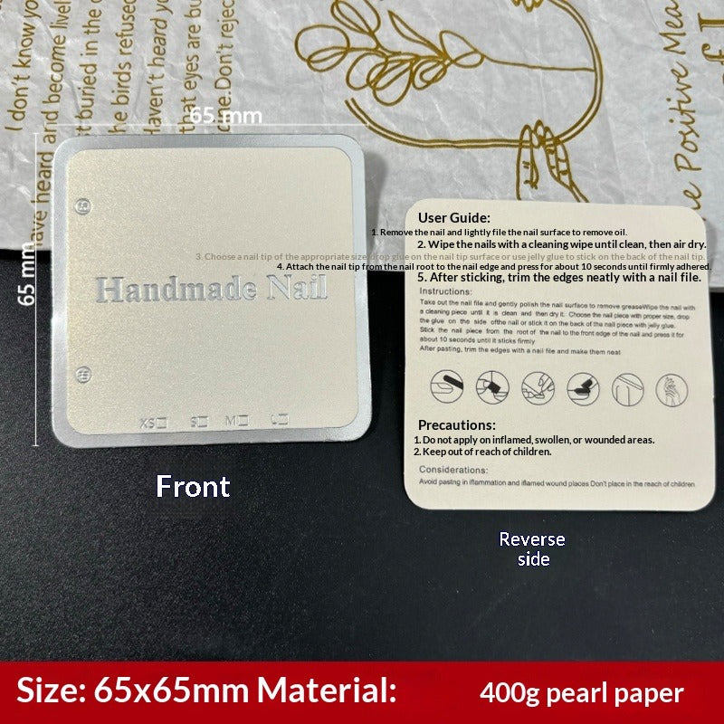 Pearlescent Foil Display Cards for Press On Nail Presentation (MOQ=50)