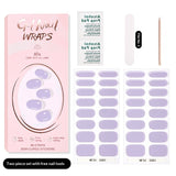 Semi-Cured Gel Nail Strips Pure Solid Glitter Glossy Design (MOQ=3)