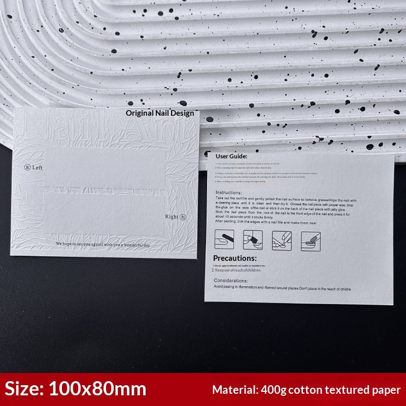 Horizontal Textured Press On Nail Display Cards (MOQ=50)