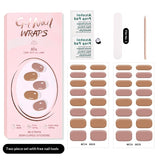 Semi-Cured Gel Nail Strips Pure Solid Glitter Glossy Design (MOQ=3)