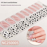 Semi-Cured Gel Nail Strips Spotlight Cat Eye Glossy Design (MOQ=3)