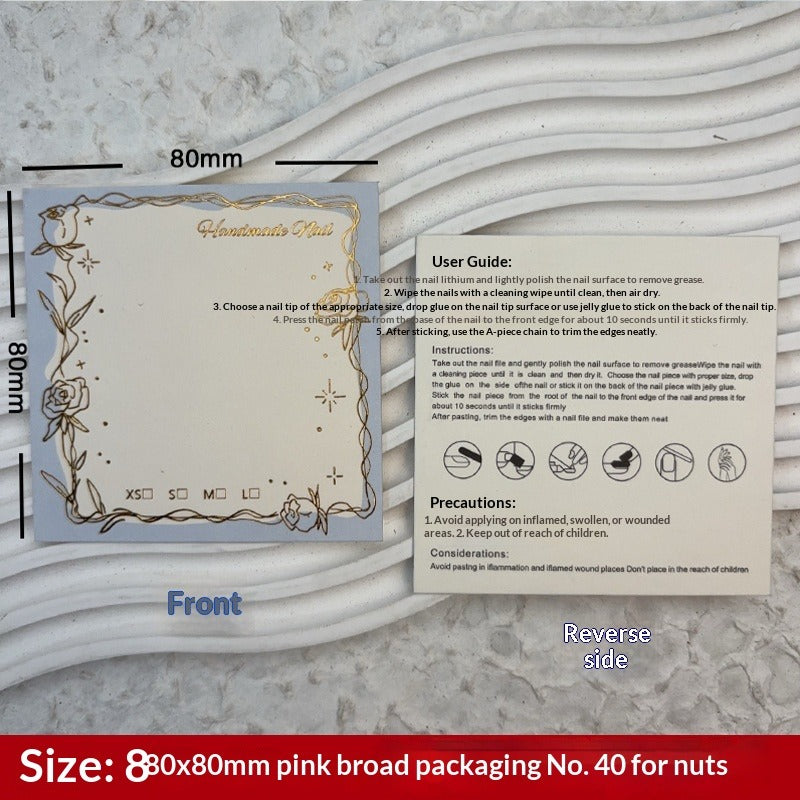 Classic White Display Cards for Press On Nail Sets (MOQ=50)