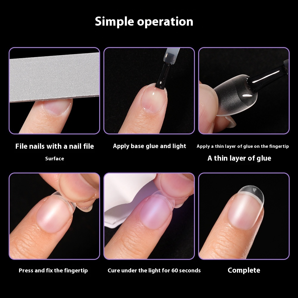 Nail Tips Special matte nail pads for nail salons, full number, seamless short almond short round nail 120 pcs, bagged patch nail pads