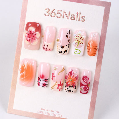 365Nails Petal Pop Leopard Mix Press-On Nails