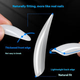 Nail Tips Nail piece full size XL 500 pieces boxed natural light and transparent full sticker almond nail patch fake nail patch manicure