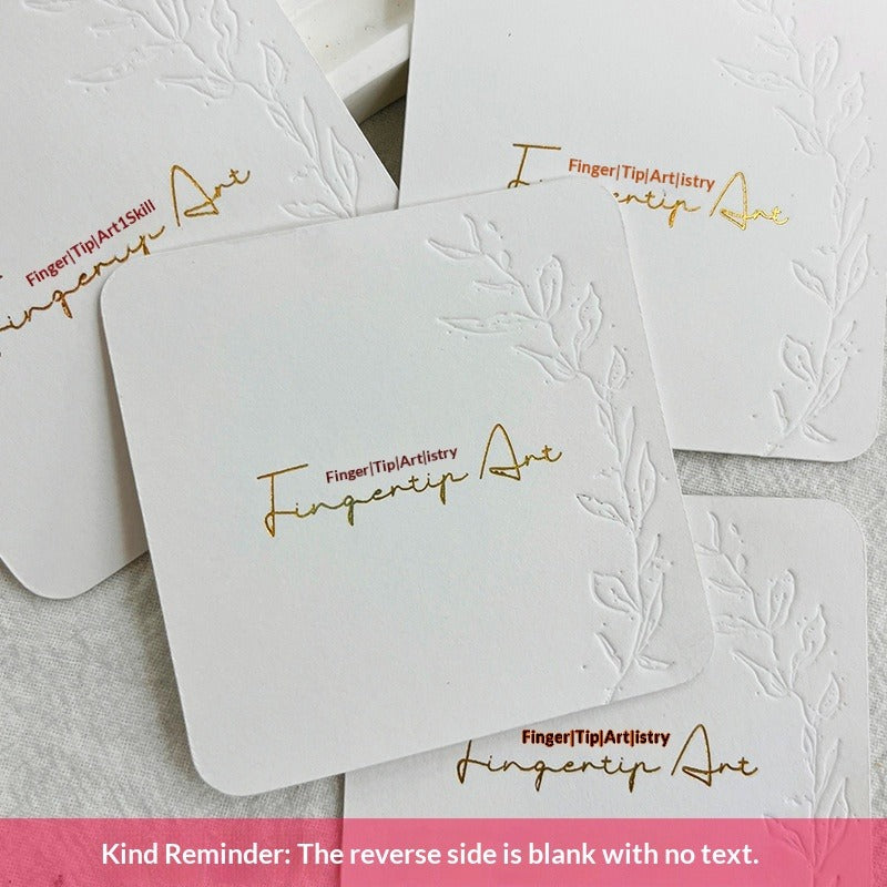 Embossed Cotton Paper Display Cards for Press On Nails (MOQ=50)