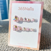 365nails: "粉彩仙子亮片" – 手工製穿戴足甲