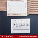 Pearl Finish Display Cards for Handmade Press On Nails (MOQ=50)