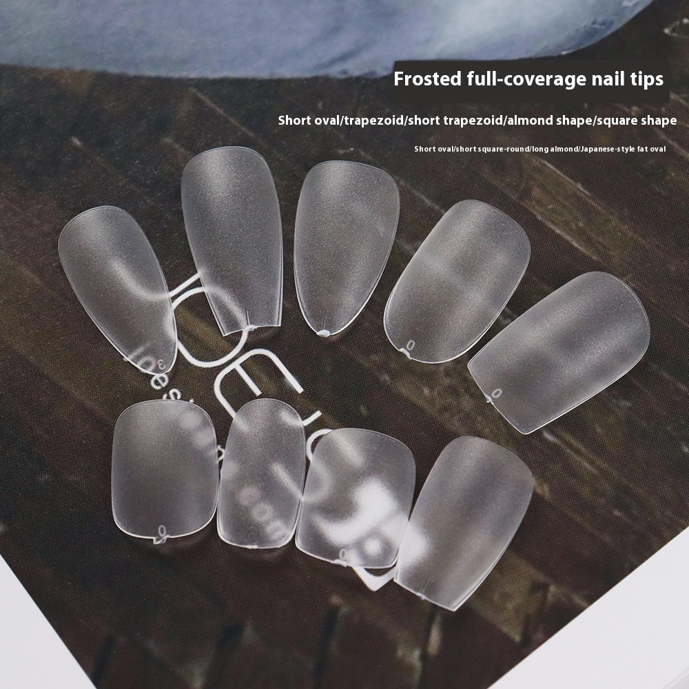 Nail Tips Hand-worn nail pads Transparent and seamless full-frosted nail pads Full-size nail pads 15 sample bags Patch nail art