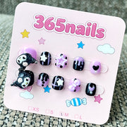 365nails: "Kuromi's Starry Night" – 3D Character Handmade Short Nails
