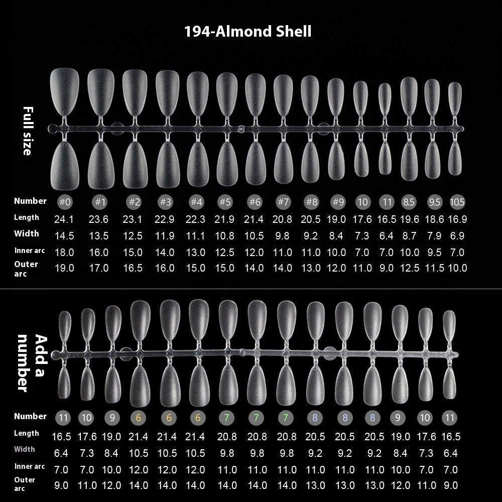 Nail Tips Transparent nail piece wholesale 30 pieces, full number, light and thin, full sticker, trapezoidal non-marking, wear-free patch, frosted nail piece