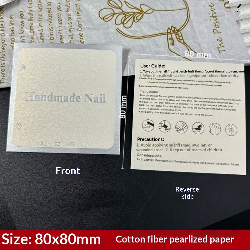 Classic White Display Cards for Press On Nail Sets (MOQ=50)