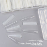 Nail Tips Extended press on nails pads Customized 240 pieces Boxed French super long fake nail processing nail pads