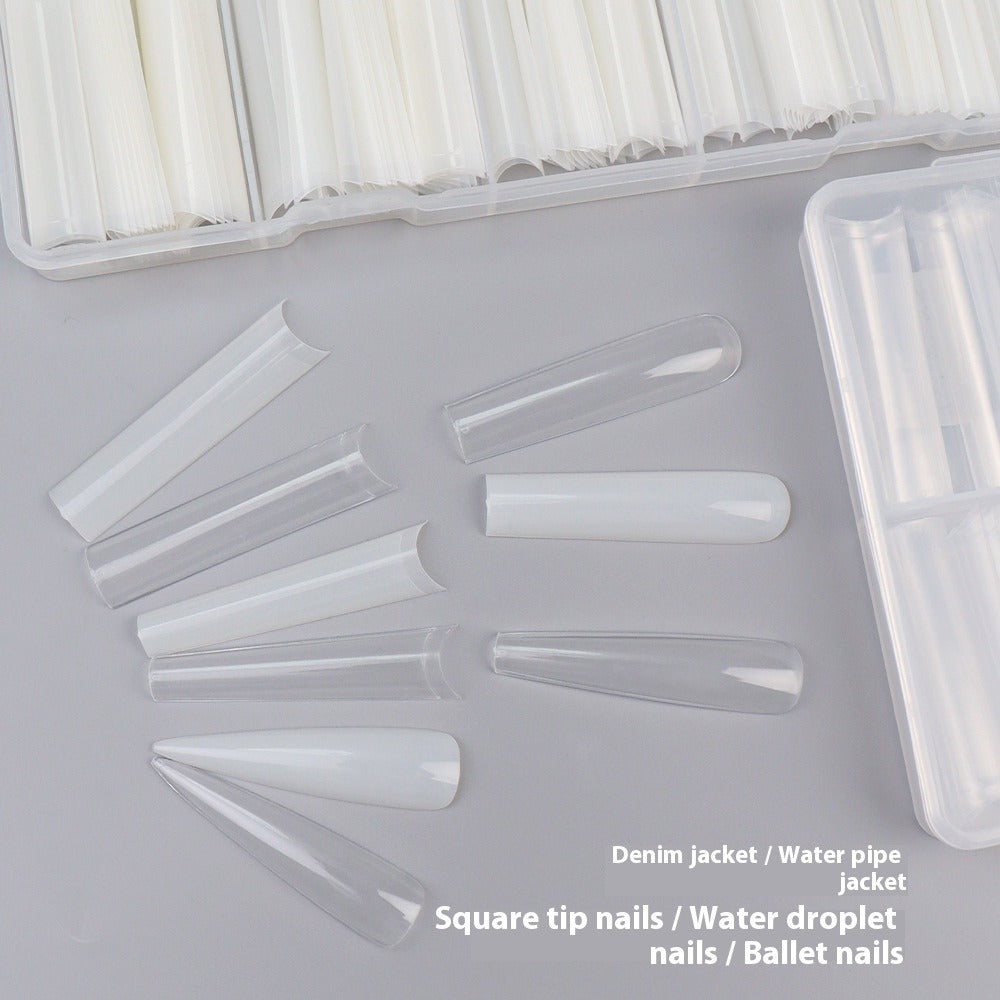 Nail Tips Extended press on nails pads Customized 240 pieces Boxed French super long fake nail processing nail pads