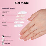 Nail Tips French press on nails  Special for Oil Injection False Nail Sheet Glossy Short Ladder Removable Prefabricated Nail Sheet Patch Nail Art